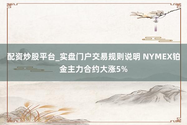 配资炒股平台_实盘门户交易规则说明 NYMEX铂金主力合约大涨5%
